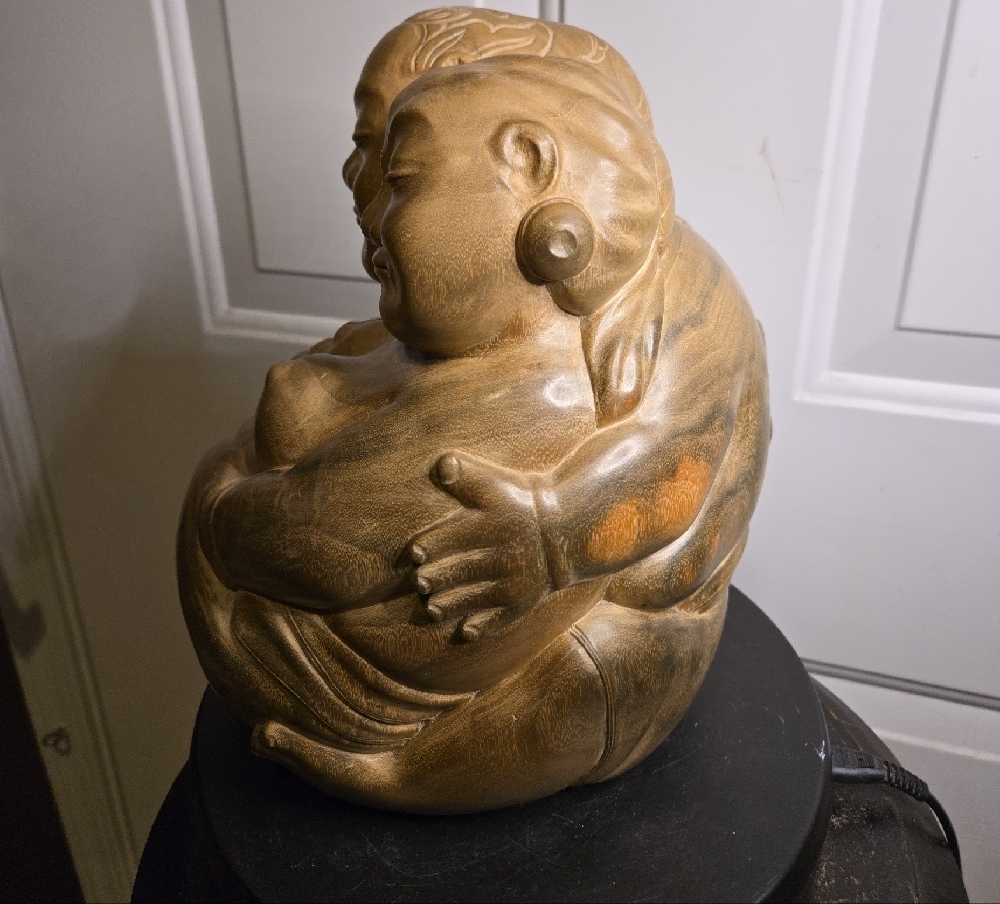 Buddha Wayan Signed Ida B. Marka Iwi Purne Bali Hand Carved Wooden Sculpture - Picture 3 of 14